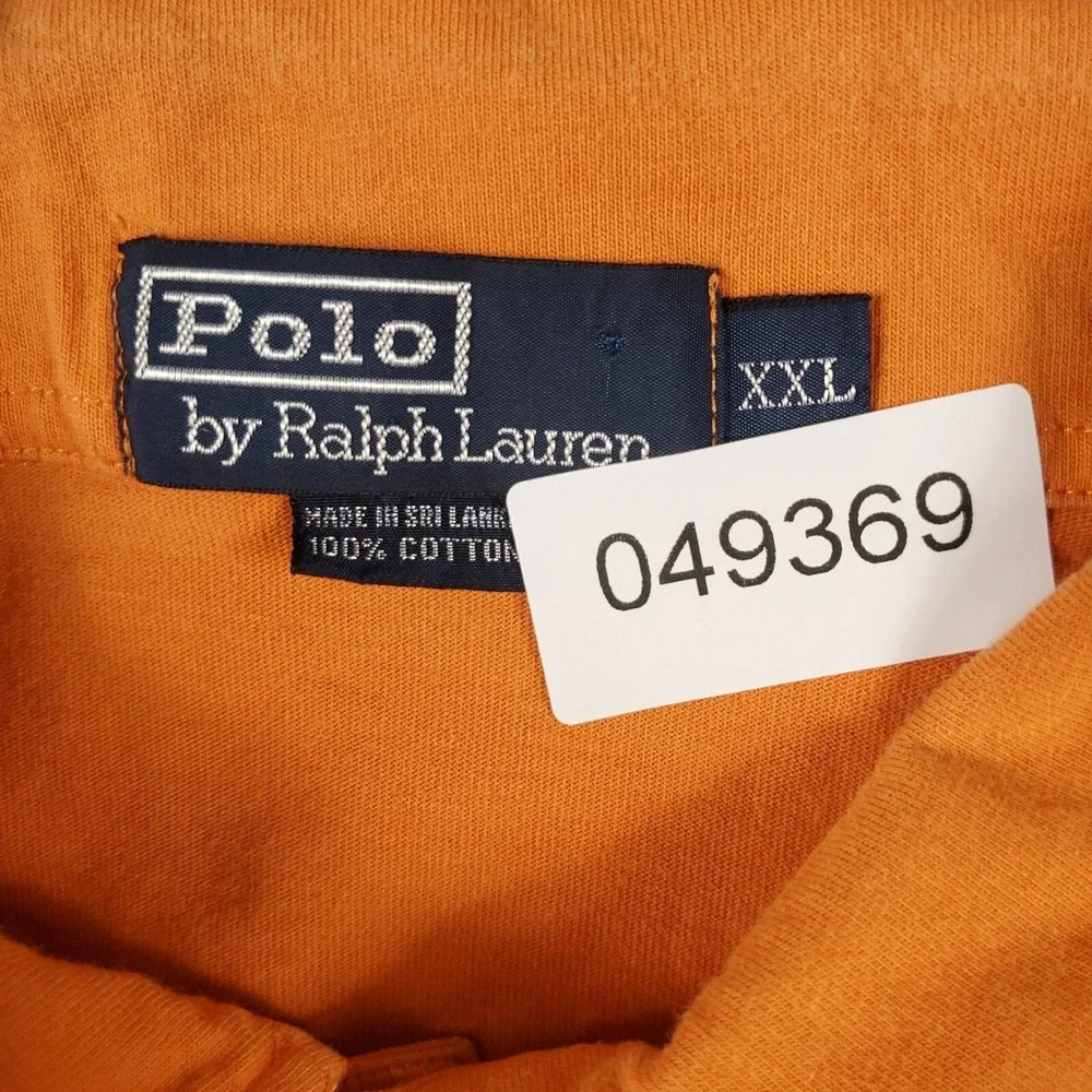 Ralph Lauren Polo Shirt Mens Size 2XL Orange Casual Short Sleeve *